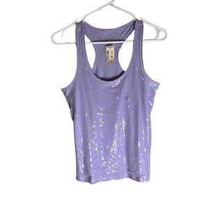 Lilac Sequined Tank Top Size Small
